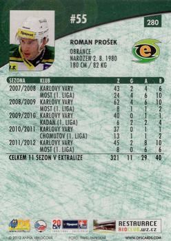 2012-13 Czech OFS Plus #280 Roman Prosek Back