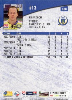 2012-13 Czech OFS Plus #288 Filip Cech Back