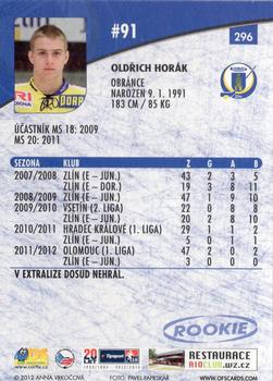 2012-13 Czech OFS Plus #296 Oldrich Horak Back