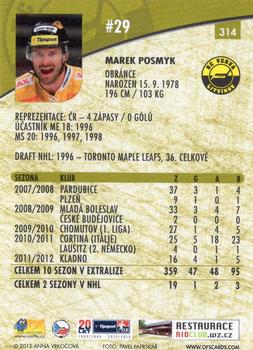 2012-13 Czech OFS Plus #314 Marek Posmyk Back