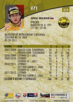 2012-13 Czech OFS Plus #319 Juraj Majdan Back