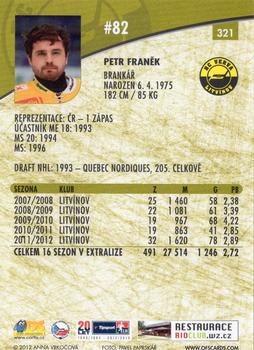 2012-13 Czech OFS Plus #321 Petr Franek Back
