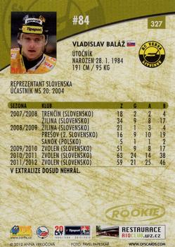 2012-13 Czech OFS Plus #327 Vladislav Balaz Back