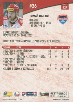 2012-13 Czech OFS Plus #427 Tomas Harant Back