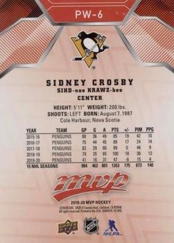 2019-20 Upper Deck MVP - Predictor Consolation Achievements #PW-6 Sidney Crosby Back