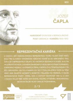 2020 SportZoo Pocta Legendam II. Edicia #B02 Jozef Capla Back