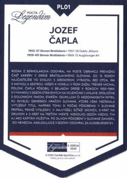 2020 SportZoo Pocta Legendam II. Edicia - Plaketa #PL01 Jozef Capla Back