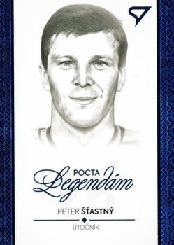 2020 SportZoo Pocta Legendam II. Edicia - Portret Blue #PT06 Peter Stastny Front