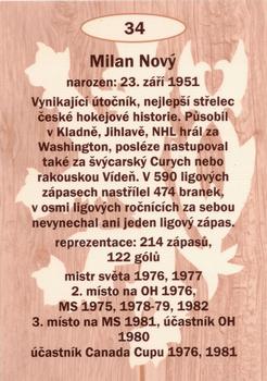 2009-10 Legendy CS #34 Milan Novy Back