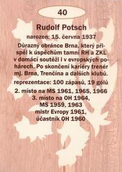 2009-10 Legendy CS #40 Rudolf Potsch Back