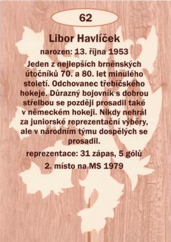 2009-10 Legendy CS #62 Libor Havlicek Back