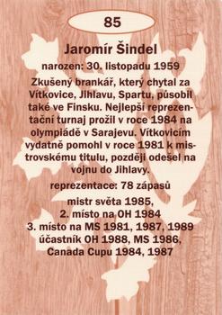 2009-10 Legendy CS #85 Jaromir Sindel Back