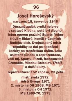 2009-10 Legendy CS #96 Josef Horesovsky Back