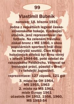 2009-10 Legendy CS #99 Vlastimil Bubnik Back