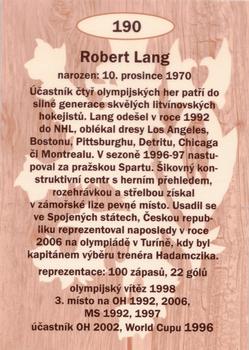 2009-10 Legendy CS #190 Robert Lang Back