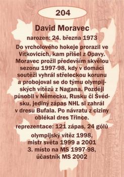 2009-10 Legendy CS #204 David Moravec Back