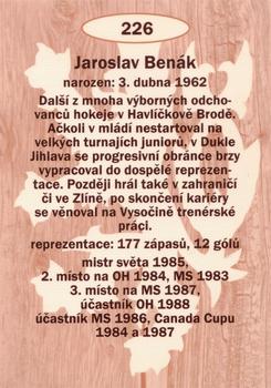 2009-10 Legendy CS #226 Jaroslav Benak Back