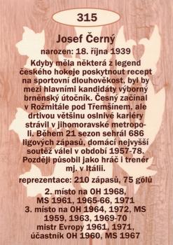 2009-10 Legendy CS #315 Josef Cerny Back