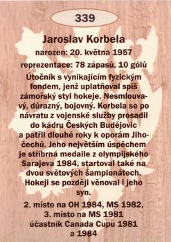 2009-10 Legendy CS #339 Jaroslav Korbela Back