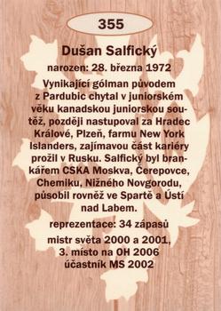 2009-10 Legendy CS #355 Dusan Salficky Back