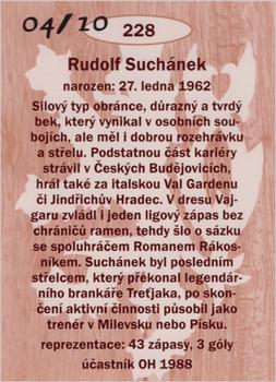 2009-10 Legendy CS - Limited Edition Autographs #228 Rudolf Suchanek Back