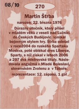2009-10 Legendy CS - Limited Edition Autographs #270 Martin Strba Back