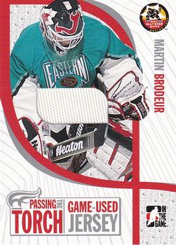 2005-06 In The Game Passing the Torch - Memorabilia #PTT-02 Martin Brodeur Front