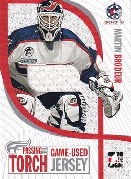 2005-06 In The Game Passing the Torch - Memorabilia #PTT-03 Martin Brodeur Front