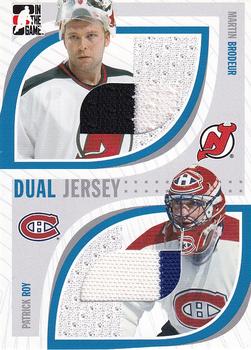 2005-06 In The Game Passing the Torch - Memorabilia #PTT-15 Martin Brodeur / Patrick Roy Front