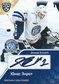 2018-19 Sereal KHL The 11th Season Collection - Script-Autographs #SCR-017 Jhonas Enroth Front