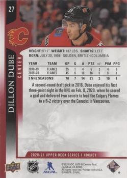 2020-21 Upper Deck - UD Exclusives #27 Dillon Dube Back