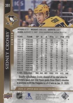 2020-21 Upper Deck - UD High Gloss #391 Sidney Crosby Back
