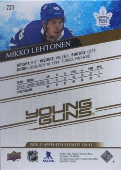 2020-21 Upper Deck - UD High Gloss #721 Mikko Lehtonen Back