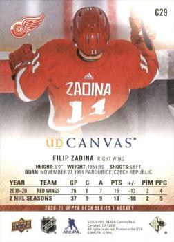 2020-21 Upper Deck - UD Canvas #C29 Filip Zadina Back