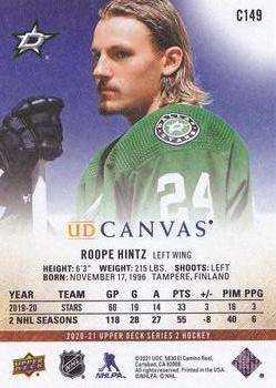 2020-21 Upper Deck - UD Canvas #C149 Roope Hintz Back