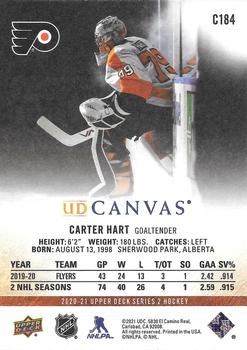 2020-21 Upper Deck - UD Canvas #C184 Carter Hart Back
