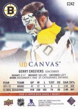 2020-21 Upper Deck - UD Canvas #C242 Gerry Cheevers Back