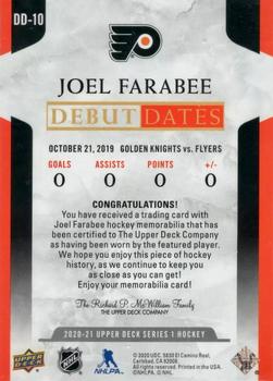 2020-21 Upper Deck - Debut Dates Jersey #DD-10 Joel Farabee Back