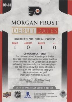 2020-21 Upper Deck - Debut Dates Jersey #DD-18 Morgan Frost Back
