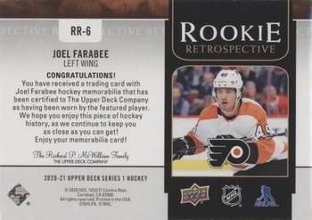 2020-21 Upper Deck - Rookie Retrospective Jersey #RR-6 Joel Farabee Back