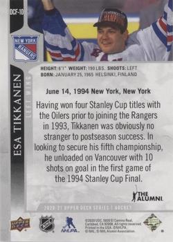 2020-21 Upper Deck - Day With The Cup Flashbacks #DCF-10 Esa Tikkanen Back
