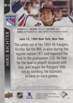 2020-21 Upper Deck - Day With The Cup Flashbacks #DCF-12 Mike Richter Back