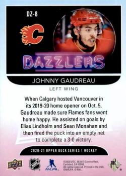 2020-21 Upper Deck - Dazzlers #DZ-8 Johnny Gaudreau Back