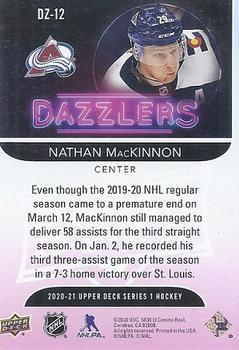 2020-21 Upper Deck - Dazzlers #DZ-12 Nathan MacKinnon Back