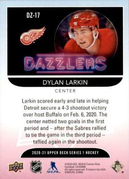 2020-21 Upper Deck - Dazzlers #DZ-17 Dylan Larkin Back