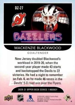 2020-21 Upper Deck - Dazzlers #DZ-27 Mackenzie Blackwood Back