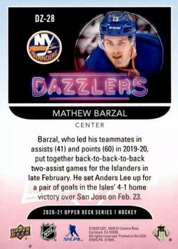 2020-21 Upper Deck - Dazzlers #DZ-28 Mathew Barzal Back