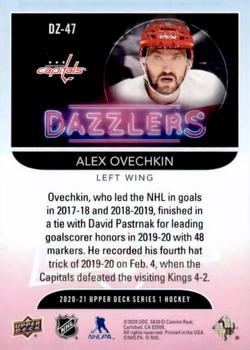 2020-21 Upper Deck - Dazzlers #DZ-47 Alex Ovechkin Back