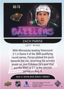 2020-21 Upper Deck - Dazzlers #DZ-73 Zach Parise Back