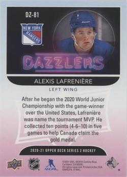 2020-21 Upper Deck - Dazzlers #DZ-81 Alexis Lafreniere Back